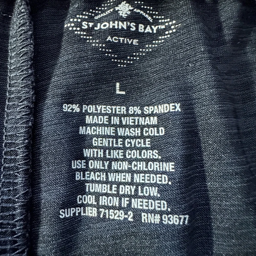 St. John's Bay Black Athletic Shorts with Elastic Waistband - Picture 5 of 5